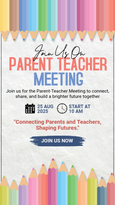 Maximalist Parent Teacher Meeting Invitation Instagram Story Template ...