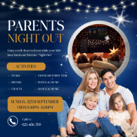 Maximalist Parents Night Out Ad Flyer Template Design Instagram Post