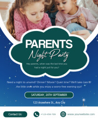 Maximalist Parents Night Party Ad Flyer Design Instagram Portrait template