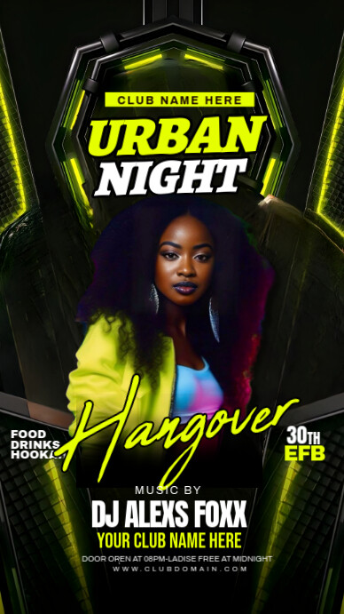 Maximalist Party Flyer  Digital Display (9:16) template
