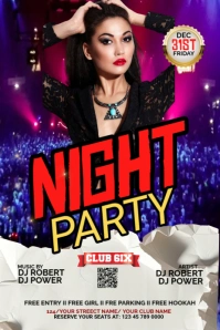 Maximalist Party Flyer Pinterest Graphic template