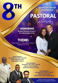 Maximalist Pastoral Anniversary Flyers A4 template