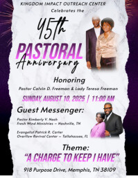Maximalist Pastoral Anniversary Flyers  Flyer (us Letter) template