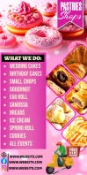 Maximalist Pastries Shops Promotion Roll Up B template