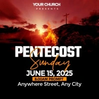 Maximalist Pentecost Celebration  Instagram Post template