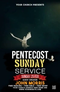Maximalist Pentecost Church Service Tabloid  Tabloid แทบลอยด์ template