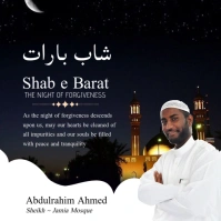 Maximalist Personalized Shab E Barat Instagram Post template