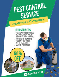 Maximalist Pest Control Service Flyer (us Letter) template
