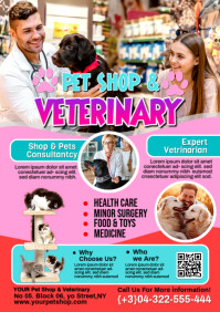 Maximalist Pet Shop  Flyer A4 template