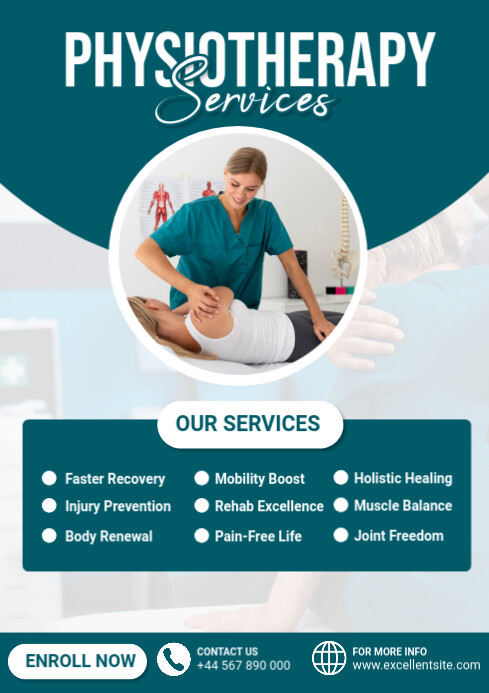 Maximalist Phyysiotherapy Fitness Services A4 template
