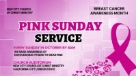 Maximalist Pink Sunday Service Invitation Tem Pantalla Digital (16:9) template