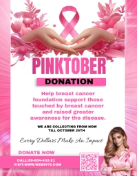 Maximalist Pinktober Donation Template Design Flyer (US Letter)