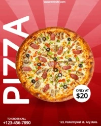 Maximalist Pizza Restaurant Promo Video Instagram Portrait template