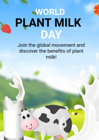 Maximalist Plant Milk Celebration Day Template A4