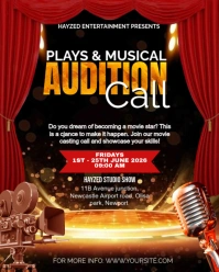 Maximalist Plays And Musical Audition Call Template  Instagram Portrait