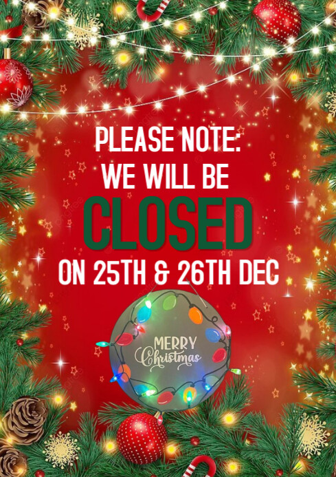 Maximalist Please Not, Closure Notice/announcement  A4 template