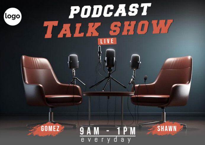 Maximalist Podcast Talk Show A4 template