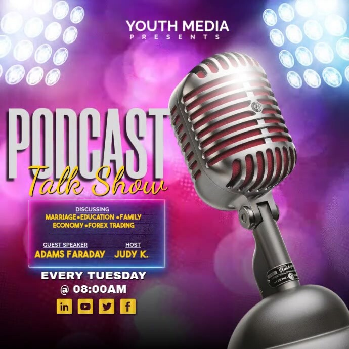 Maximalist Podcast Talk Show Ads  Instagram Post template