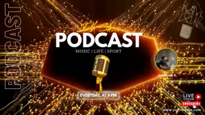 Castanho Podcast Promotion Affichage numérique Template