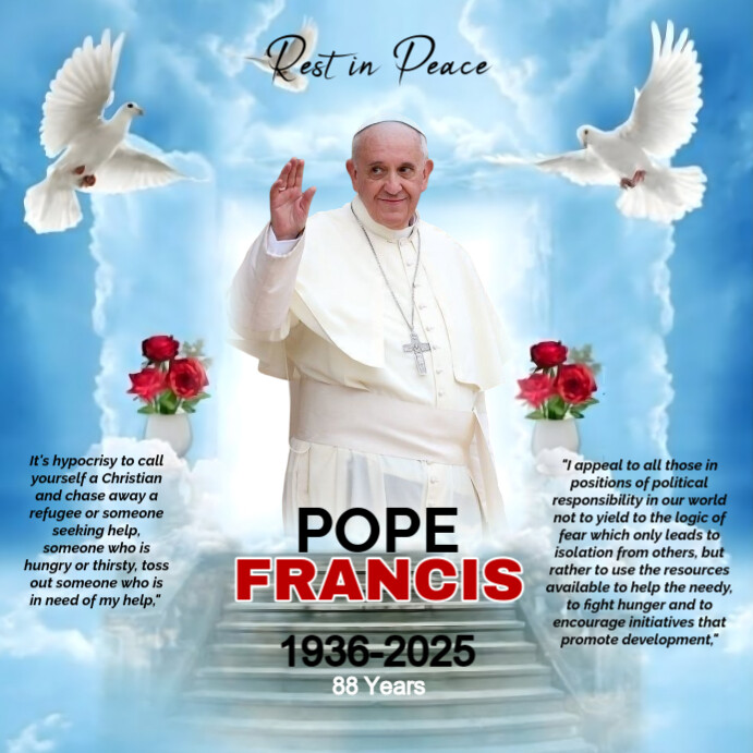 Maximalist Pope Francis Tribute Template  Instagram Post