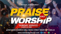 Maximalist Praise And Worship Sunday Service  Twitter Post template