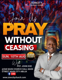 Maximalist Pray Without Ceasing  Flyer (us Letter) template