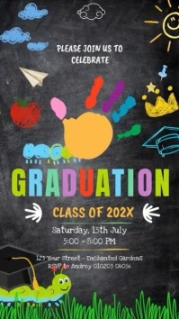 Maximalist Preschool Graduation Invitation Instagram Reel template
