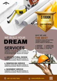 Maximalist Professional Construction Flyer  A1 template