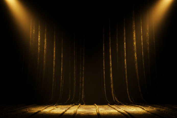 Plantilla de Maximalist Professional Curtain Stage Backdrop With ...
