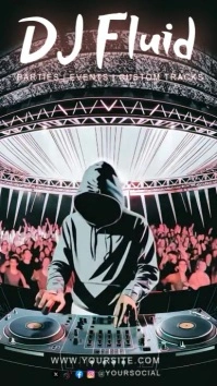 Maximalist Professional Dj Banner Social Media Tiktok Instagram Instagram Story template