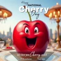 Maximalist Professional Happy National Cherry Day Instagram Post template