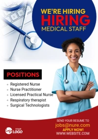 Maximalist Professional Nurse We Are Hiring Instagram Post A1 template