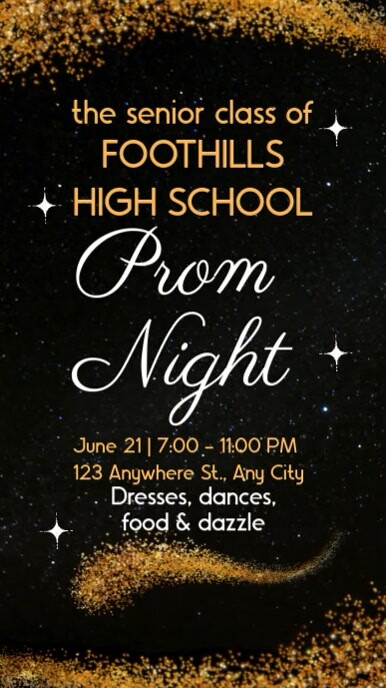 Maximalist Prom Night Party Animation Instagram Story Template ...