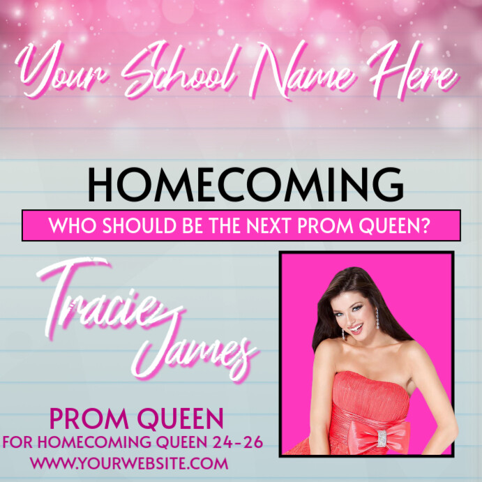 Prom Season Post Maximalist Prom Queen Flyer Instagram Post Template | PosterMyWall