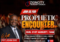 Maximalist Prophetic Encounter Service Template  Postcard