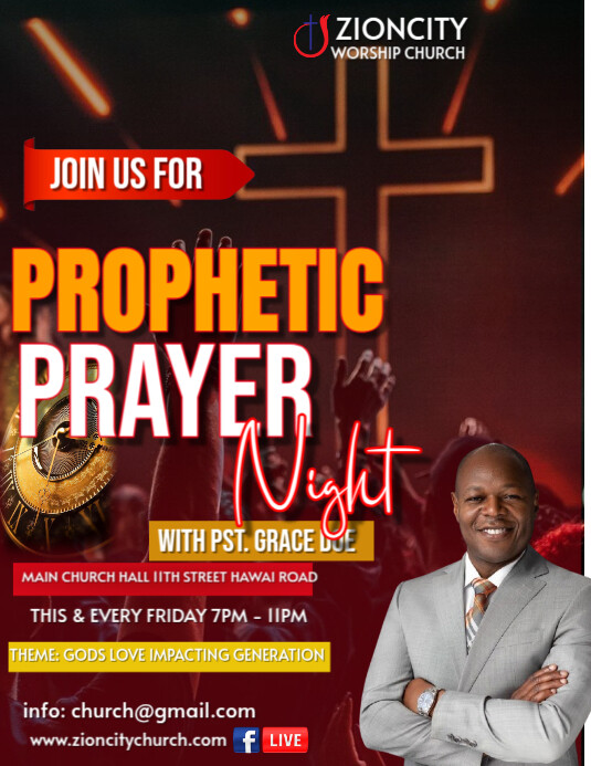 Copy of Maximalist Prophetic Prayer Night Flyer (us Letter) | PosterMyWall