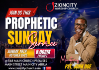 Maximalist Prophetic Sunday Service  Postcard template