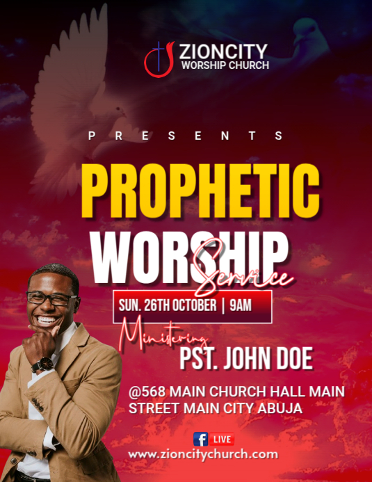 Maximalist prophetic worship 8 flyer (us letter) Template | PosterMyWall