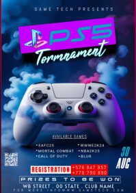 Maximalist Ps5 Tornament A4 template