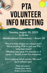 Maximalist  Pta Volunteer Info Meeting  Tabloid template