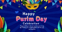Maximalist Purim Day Celebration  Facebook Shared Image template