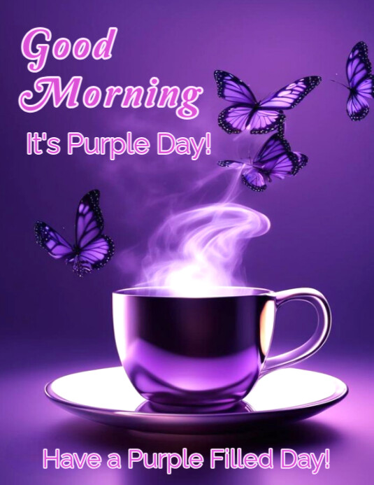 Maximalist Purple Day Flyer (us Letter) Template | PosterMyWall