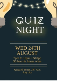 Maximalist Quiz Night Poster  A2 template