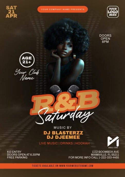 Maximalist R&b Party A4 Template | PosterMyWall