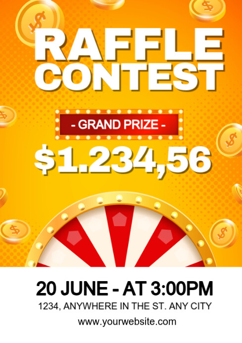 Maximalist Raffle Contest  A4 template