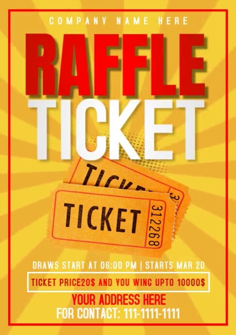 Maximalist Raffle Ticket  A3 template