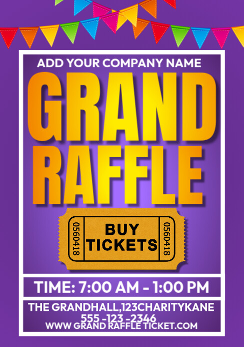 Maximalist Raffle Ticket A5 template
