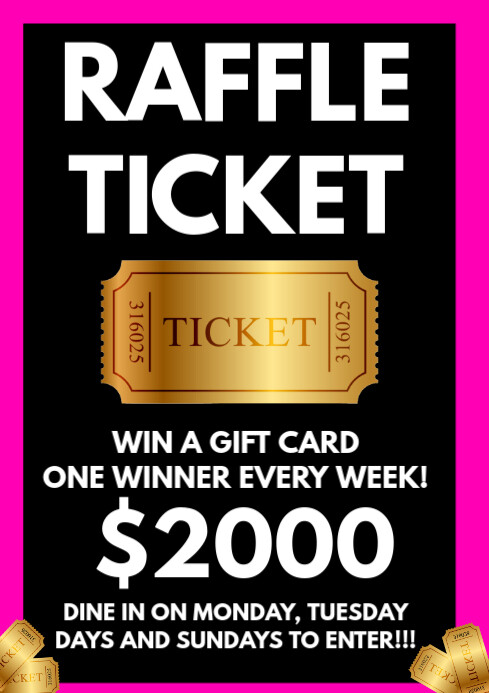 Modèle Maximalist Raffle Ticket Flyer A4 | PosterMyWall