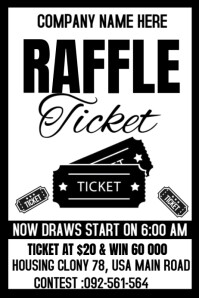 Maximalist Raffle Ticket Poster Poster template