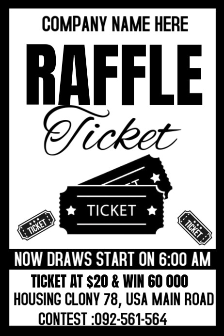 Maximalist Raffle Ticket Poster Poster Template | PosterMyWall